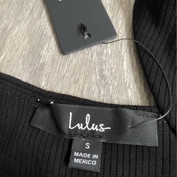 🖤NWT Lulus Black Ribbed One-Shoulder Asymmetrical Bodysuit🖤 Size Small - Picture 6 of 13